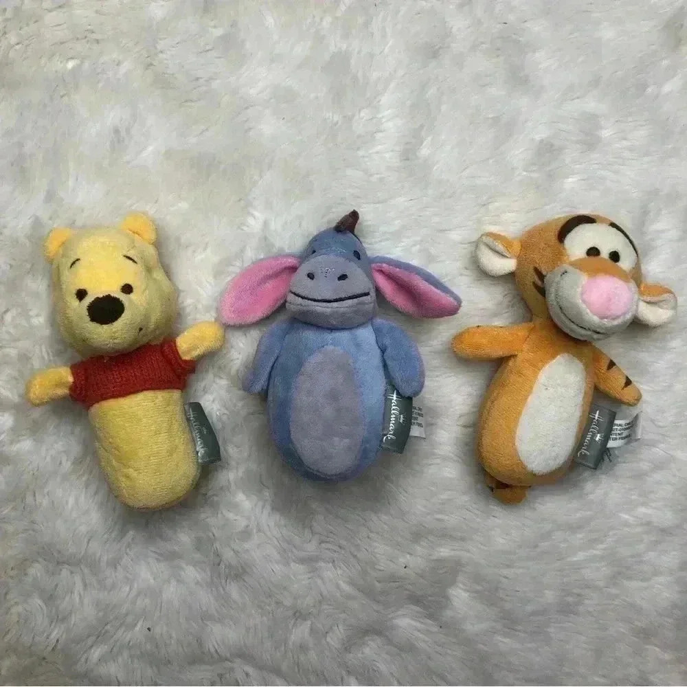 Hallmark Winnie The Pooh Set of 3 Rattle & Squeaker Toys Pooh Eeyore Tigger